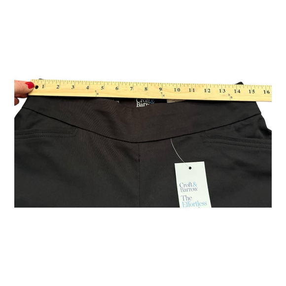 NWT Women's Croft & Barrow Black Effortless Stretch Bootcut Pants Size 8 - Picture 12 of 14
